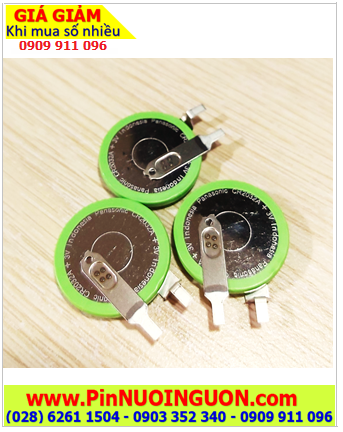 Panasonic CR2032A, Pin 3v lithium Panasonic CR2032A với 2 chân thép hàn (chịu nhiệt cao đến 125 độ C) chính hãng _Made in Indonesia